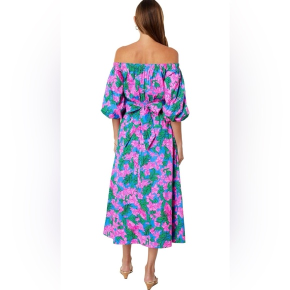 Lilly Pulitzer Shawnlee Elbow Sleeve Maxi Size S - Picture 2 of 5